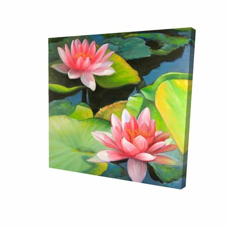 BEGIN HOME DECOR 16 x 16 in. Water Lilies & Lotus Flowers-Print on Canvas 2080-1616-FL186